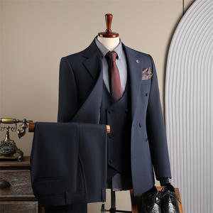 Slim Business Casual da uomo di alta qualità Blazer Color caffè traspirante doppio petto <span class=keywords><strong>sposo</strong></span> - Product Image 3