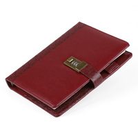 Agenda de luxe personnalisé en similicuir avec reliure spirale, écologique, pour entreprise, avec logo imprimé sur mesure