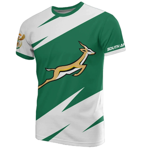 Custom Wholesale Country South Africa Bestselling Custom Flag 3D Printed Short Sleeve T Shirt Flag T-Shirt for Promotional