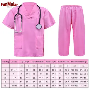 Funmular Doctor Scrubs Set Doctor Kit para niños Doctor Disfraz con juego de rol para niños