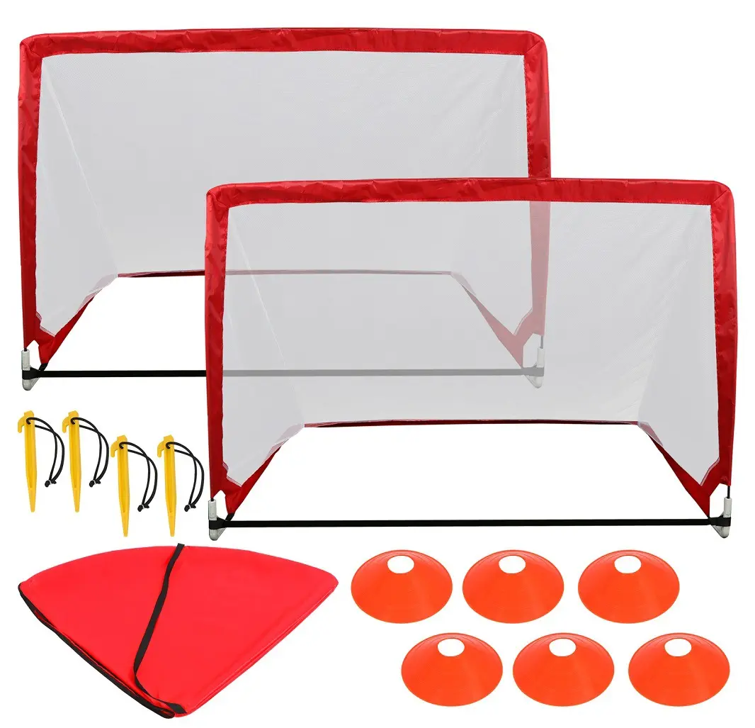 4'x3'x3' có thể gập lại di động bật lên sợi thủy tinh cực vuông cổng bóng đá trẻ em