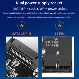 Tishric PCI-E 1X đến 2 cổng Type-C 3 cổng USB3.0 mở rộng Adapter Board PCI điều khiển thêm vào thẻ với <span class=keywords><strong>PCIe</strong></span> 1/4/8/16X thẻ - Product Image 4