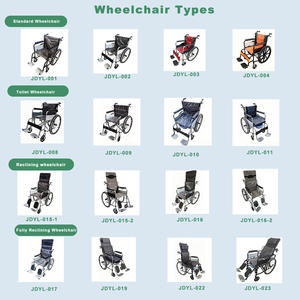 Fauteuil roulant manuel pliable portable pas cher d'usine chinoise pour personnes handicapées et personnes âgées, avec freins, cadre en acier, garantie 1 an, JIADUN - Product Image 2