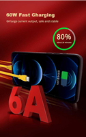 Câble USB2.0 vers Type-C à charge rapide 5A haute vitesse avec logo personnalisé pour iOS et ordinateur