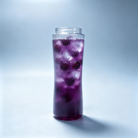 Pot à boisson en plastique PET transparent JMT C15 520ML avec logo personnalisé pour jus, lait, thé, café, emballage avec couvercle facile à ouvrir