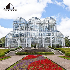 Serre en verre courbée victorienne en fer forgé blanc pur QUYANG, résistante aux intempéries, pour projet de <span class=keywords><strong>villa</strong></span> - Product Image 4