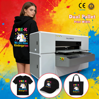 Imprimante jet d'encre DTG A1 avancée avec tête d'impression I3200 pour l'impression sur t-shirt, cuir, tube, 4 têtes, encre pigmentée textile