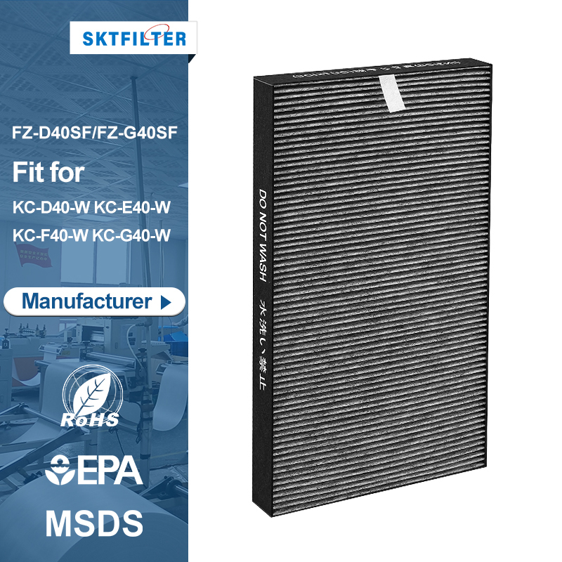 FZ-G40SF FZ-D40SF фильтр с активированным углем Sharp Hepa фильтр очиститель воздуха фильтр для Sharp KC-D40-W KC-E40-W очиститель