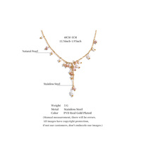 Collier élégant JINYOU 8147 avec pendentif en perle d'eau douce naturelle, plaqué or PVD, résistant à l'eau, avec breloque délicate