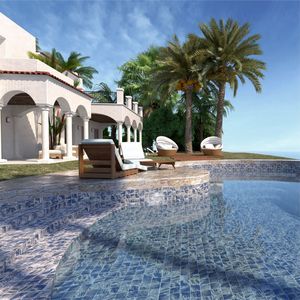 Mosaico de Cerámica Esmaltada de Diseño Moderno Personalizado de Fábrica de Foshan, Color Azul Océano, para Pisos de Piscinas - Product Image 5