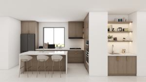 Juego de Gabinetes de Cocina de Diseño Moderno en Madera con Acabado Brillante, Pre-Ensamblados, Venta al por Mayor desde Guangdong - Product Image 3