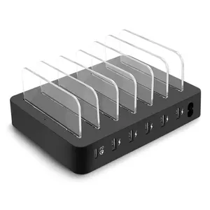 Usb Multi Port CE FCC Rohs Listed 60W 6 Port Usb Charging Station Multi Port USB Charger Station Hub For Phone Galaxy Tablet And More