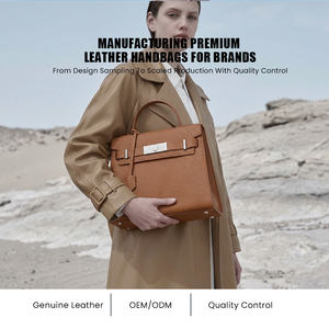 Bolso de Mano de Cuero Genuino con Logotipo Personalizado OEM para Mujer, Bolsos de Trabajo para Oficina, Sac à Main <span class=keywords><strong>Femme</strong></span> Luxe, Fabricante de Marca Privada - Product Image 1