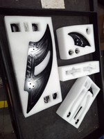 Planches de sol Blade Driver + Leviers de changement de vitesse talon-orteil pour Harley Street Glide FLHX Road Glide FLTR Touring Electra Glide FLHT 08-13