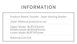 <span class=keywords><strong>Maquinilla</strong></span> de Afeitar Personalizable de 3 Hojas, Hojas de Afeitar de Acero Inoxidable para Maquillaje, 2 y 3 Hojas para Afeitar - Product Image 6