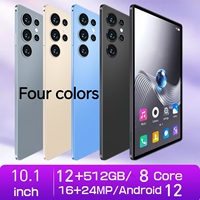 Tablet Pintar Android 10.1 inci 512GB OEM Pabrik Asli Kustom, Tablet Bisnis dengan Kartu SIM 4G, Casing Keyboard Edukasi