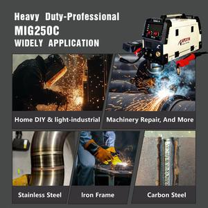 آلة لحام MIG250C 4 في <span class=keywords><strong>1</strong></span> متعددة الوظائف (MIG بالغاز/بدون غاز، MAG، MMA، TIG) للاستخدام المنزلي وأعمال البناء والزراعة، الحد الأدنى للطلب قطعة واحدة - Product Image 6