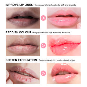 Bálsamo labial de aceite de fruta de maquillaje vegano orgánico a granel (viejo) con protector solar logotipo personalizado brillo de labios transparente al por mayor - Product Image 6