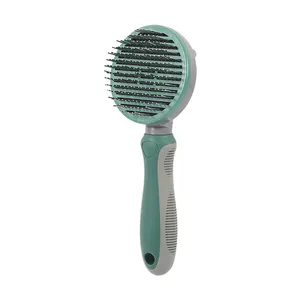 Factory hot selling easy using pet cleaning comb pets hair remover tool fashionable automatic deshedding grooming brush