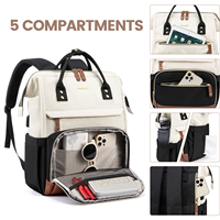 LOVEVOOK 2025 Sac à Dos de Mode Professionnel Décontracté pour Collège et École, en Nylon, Imperméable, pour Voyage, Sac à Dos Personnalisé pour Ordinateur Portable pour Femmes
