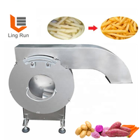 Machine de découpe automatique de légumes multifonctionnelle à haut rendement pour les magasins de collations / les usines alimentaires, taille réglable de 5, 8, 10 mm