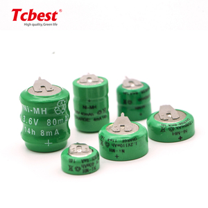 <span class=keywords><strong>1</strong></span>.2V 80mAh Ni-MH Li-po Au Lithium Rechargeable li-polymère Batterie Pour Jouets Électriques chronomètre Pile Bouton Avec Broches À Souder - Product Image 4