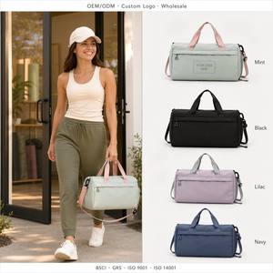 Womens Gym Duffle Bag Weekender with Shoe Compartment <b>Trolley</b> Sleeve Adjustable Strap for Yoga Pilates Travel Overnight Pool - Product Image 4