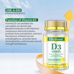 Oem Private Label Veganistische Vitamine D3 Met 5000iu Gezondheidssupplement Vitamine D3 Softgel Capsules Maatwerk Van De Fabrikant - Product Image 4