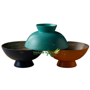 Bandeja de fruta de bambú hilado ecológica de Primera calidad-Vajilla sostenible para el hogar y la cocina, hecha a mano en Vietnam personalizada - Product Image 3