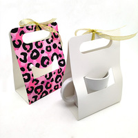 Boîtes d'emballage pour tasses à sublimation vierges, boîtes cadeaux en papier imprimables DIY pour l'emballage de tasses à café
