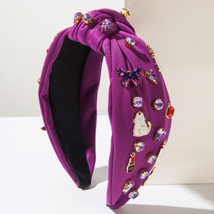 Serre-tête Diamanté pour Femme, Thème Festival de Musique, Personnalisable avec Guitare et Rouge à Lèvres, Accessoires de Coiffure, Logo Personnalisé - Product Image 4