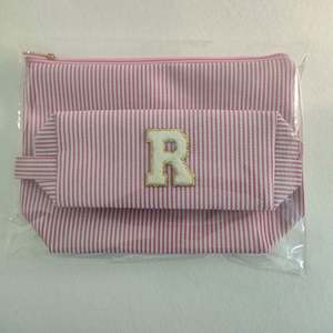 Sac de maquillage en seersucker, sac à main de voyage pour femme, trousse de maquillage, sac de voyage pratique pour les vacances, sac de shopping en toile, sac de plage - Product Image 5