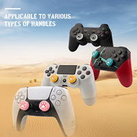 Lot de 6 pièces manette de jeu analogique patte de chat, poignées de pouce antidérapantes surélevées, capuchon de Joystick pour PS5/PS4/NS Pro/XBOXONES