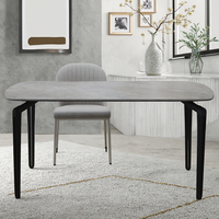 Table à manger extensible réglable 4 places en céramique avec pieds en métal de luxe moderne personnalisée pour utilisation hôtelière