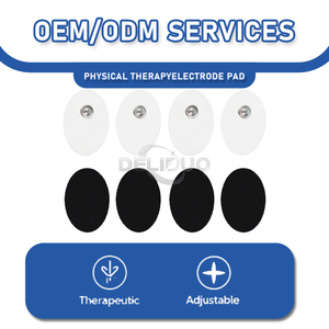 Électrodes ovales à bouton-pression personnalisées en usine, patchs d'électrodes TENS de physiothérapie à bouton-pression 3,5 mm, marque privée ODM - Product Image 3