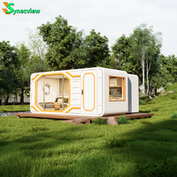Maison à capsules moderne de luxe en acier pour maison mobile en conteneur pour dormir en plein air, villa ou bureau