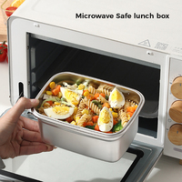 Nouvelle boîte à lunch colorée en métal avec logo personnalisé avec joint en plastique pp transparent Pot transparent Boîte à lunch fitness Boîte à lunch en étain