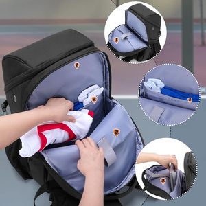 Sac à dos d'entraînement <span class=keywords><strong>de</strong></span> basket-<span class=keywords><strong>ball</strong></span> <span class=keywords><strong>de</strong></span> football imperméable à la mode pour hommes Compartiment à chaussures avec doublure en polyester pour le rangement du <span class=keywords><strong>volley</strong></span>-<span class=keywords><strong>ball</strong></span> - Product Image 6