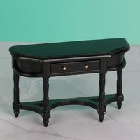 Meubles miniatures en bois pour maison de poupée européenne, demi-table vintage européenne pour scène miniature