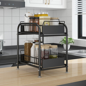 Estante de Almacenamiento Minimalista para Cocina, Tipo Rectangular, Desmontable, Organizador de Gabinete para Uso en Encimera - Product Image 3