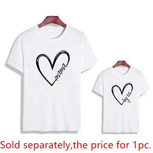 Vente en gros de tenues assorties pour la famille, à la mode, décontractées, d'été, t-<span class=keywords><strong>shirt</strong></span> respirant et solide avec imprimé personnalisé - Product Image 6