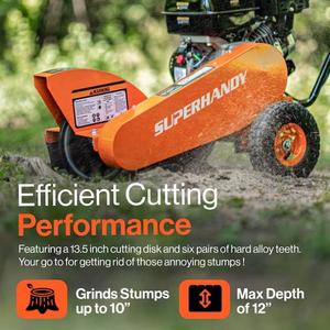 เครื่องบดตอไม้แบบพกพา GUO110 Pro-9HP ยอดขายสูงสุด พร้อมบริการจัดส่งถึงหน้าบ้าน - Product Image 2