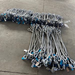 Ensemble de cordes en acier à 1/2/3/4 brins, haute résistance, de 5 à 50 tonnes, avec manilles et crochets, certifié CE, pour le levage de conteneurs offshore - Product Image 3