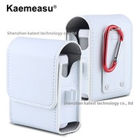 Sac de rangement pour télémètre de golf en cuir PU avec mousqueton et clip marqueur de balle, étui de protection minimaliste pour télémètre laser, modèle KM-PU1