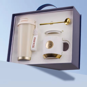 Mug à café en émail côtelé personnalisé avec logo en gros, écologique, cadeaux <span class=keywords><strong>d</strong></span>'<span class=keywords><strong>entreprise</strong></span> personnalisés de marque - Product Image 2