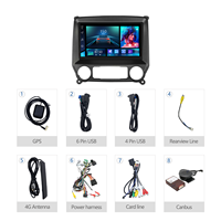 Émetteur FM portable à écran tactile avec CarPlay sans fil et Android Auto, prix d'usine, pour Chevrolet Silverado 2014-2018, système multimédia automobile
