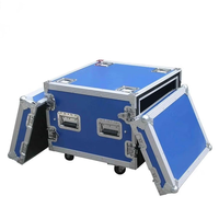 Flight case en aluminium 4U personnalisé, simple ou double couche, avec cadre, boîtier de scène vide pour amplificateur et table de mixage audio