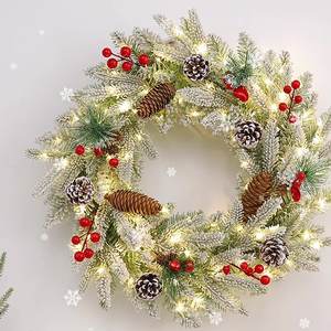 Guirnalda de Navidad hecha a mano y adornos de árbol colgante de puerta decoraciones de Navidad colgante de regalo para entretenimiento de vacaciones - Product Image 6