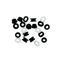 Passe-câble en panneau à clipser avec bride ovale et rainure centrale pour le passage de câbles/fils, bouchons en caoutchouc silicone avec service de découpe