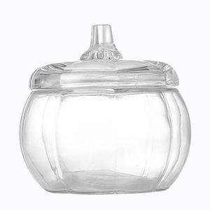 New Design Pumpkin Shape Small Medium <strong>Large</strong> Size Empty <strong>Glass</strong> Aromatherapy Candle <strong>Jar</strong> <strong>with</strong> <strong>Glass</strong> <strong>Lid</strong> - Product Image 3